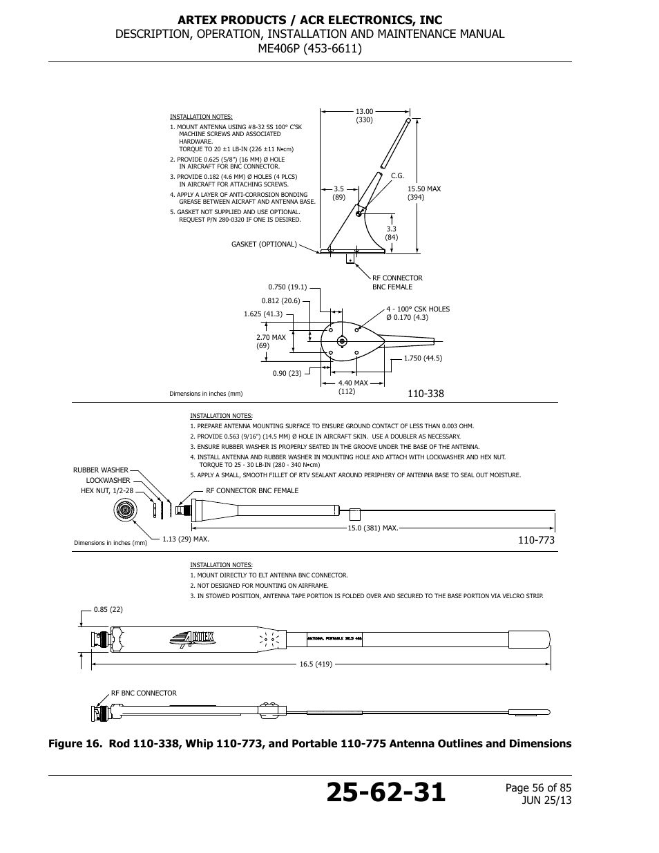 ACR&Artex ME406 Portable ELT User Manual | Page 56 / 85