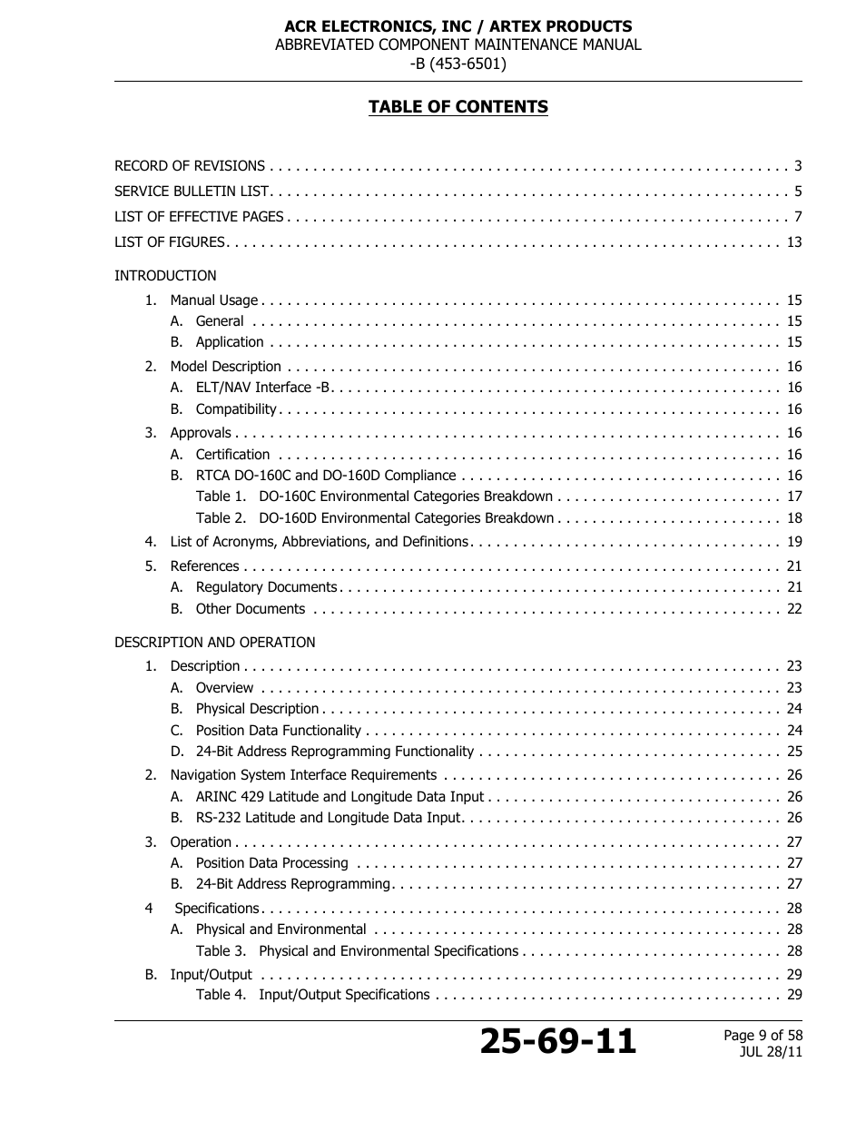 ACR&Artex ELT to Nav Interface Boeing User Manual | Page 9 / 58