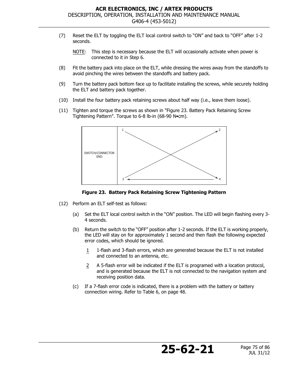 ACR&Artex G406-4 ELT User Manual | Page 75 / 86