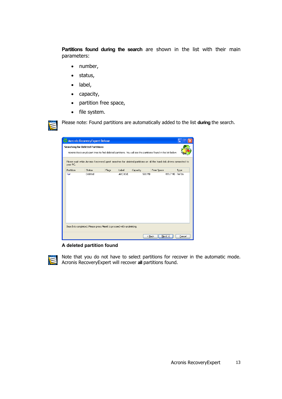 Acronis Recovery Expert User Manual | Page 13 / 20