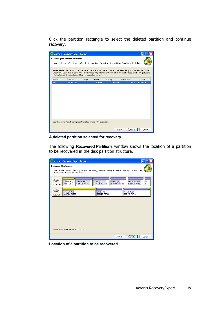 Acronis Recovery Expert User Manual | Page 19 / 20