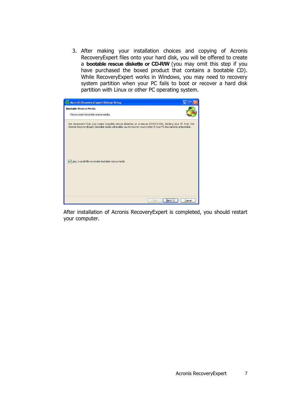 Acronis Recovery Expert User Manual | Page 7 / 20