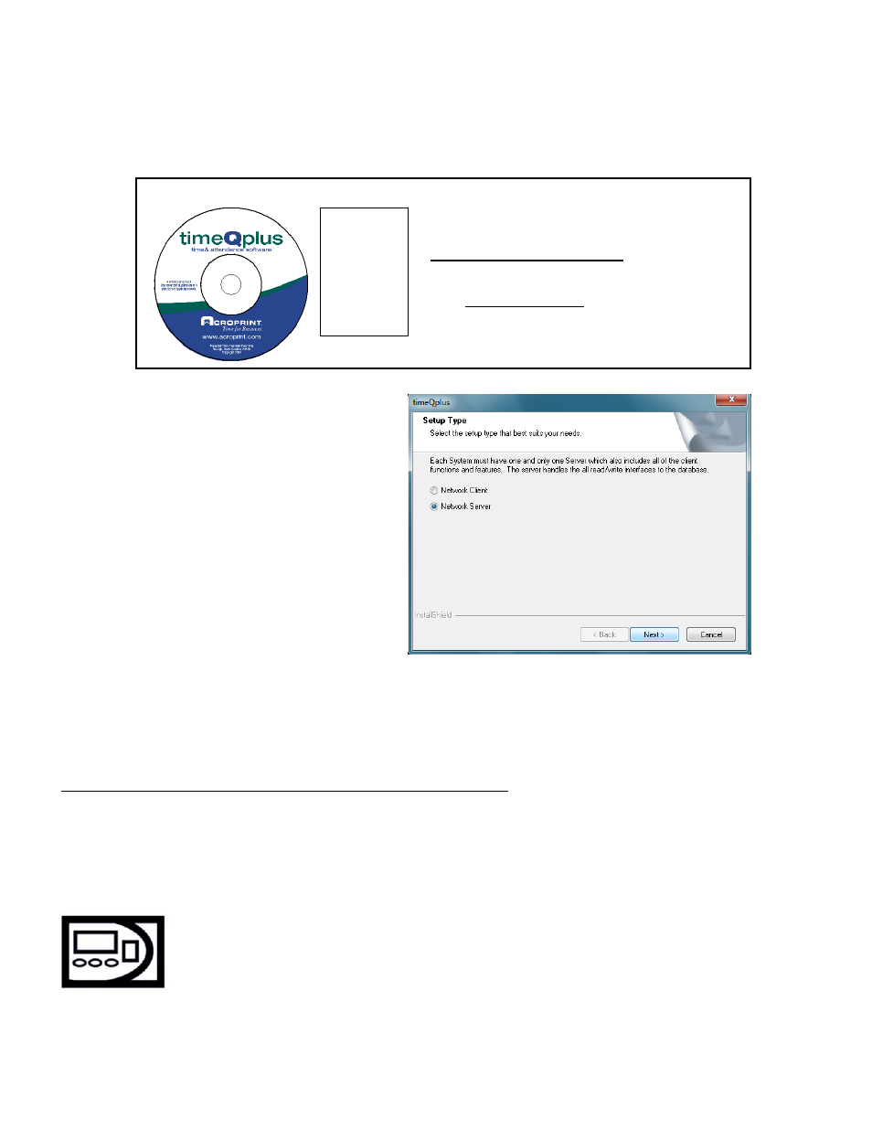 Acroprint timeQplus (software version 4.x and above) User Manual | 2 pages
