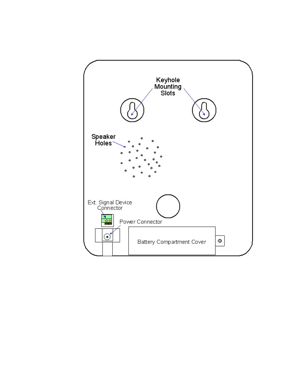 Rear view | Acroprint ATR360 Top Loading Time Card Recorder with Fingerprint & Proximity Badge User Verification User Manual | Page 7 / 30