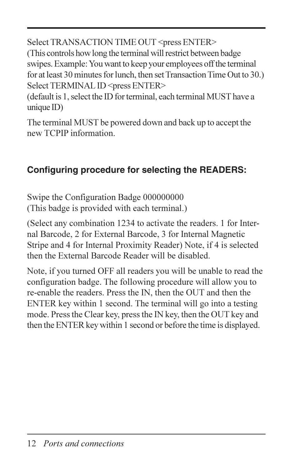 Acroprint Data Collection Terminal (ADCT) User Manual | Page 12 / 28