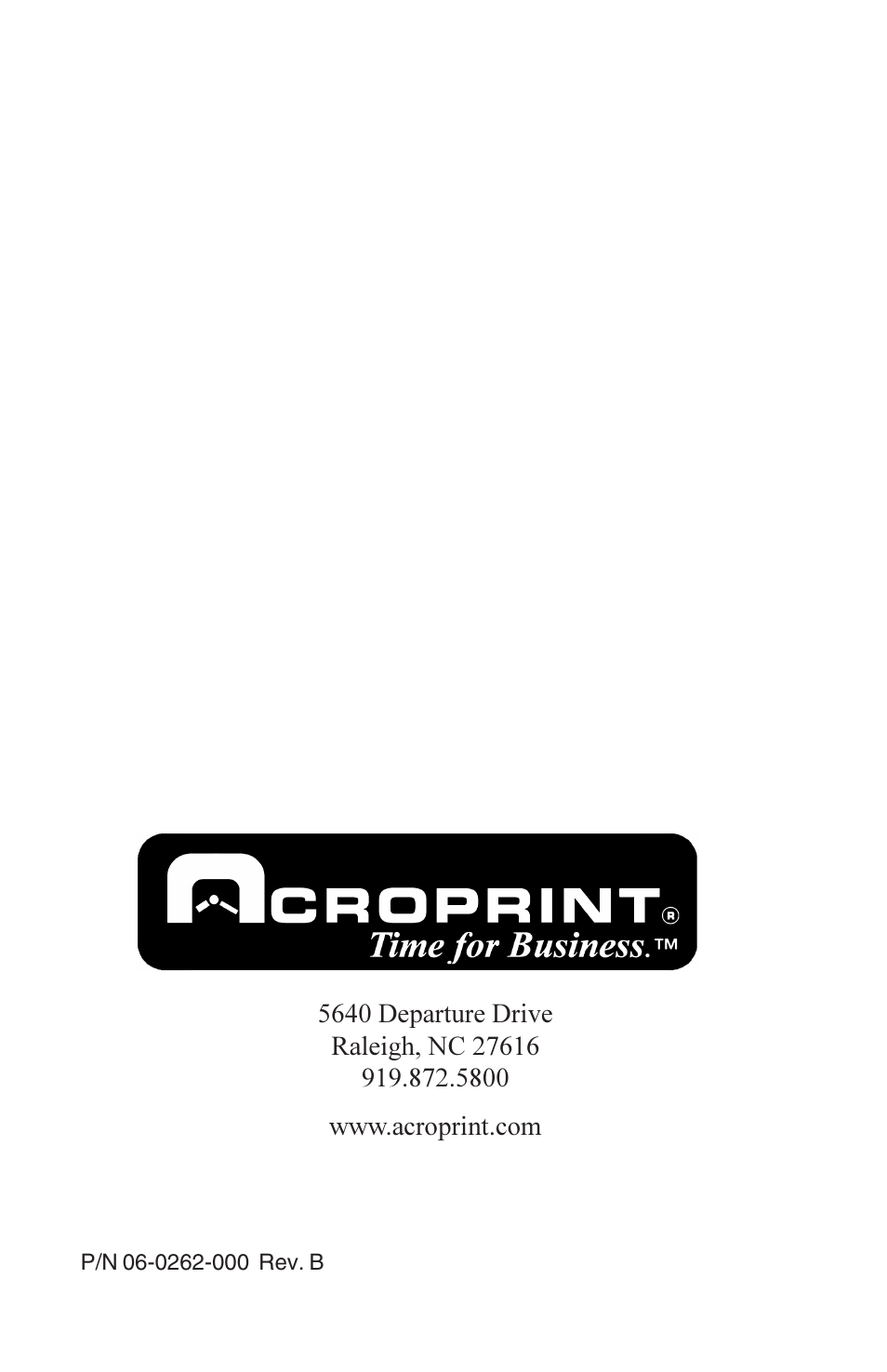 Acroprint Data Collection Terminal (ADCT) User Manual | Page 28 / 28