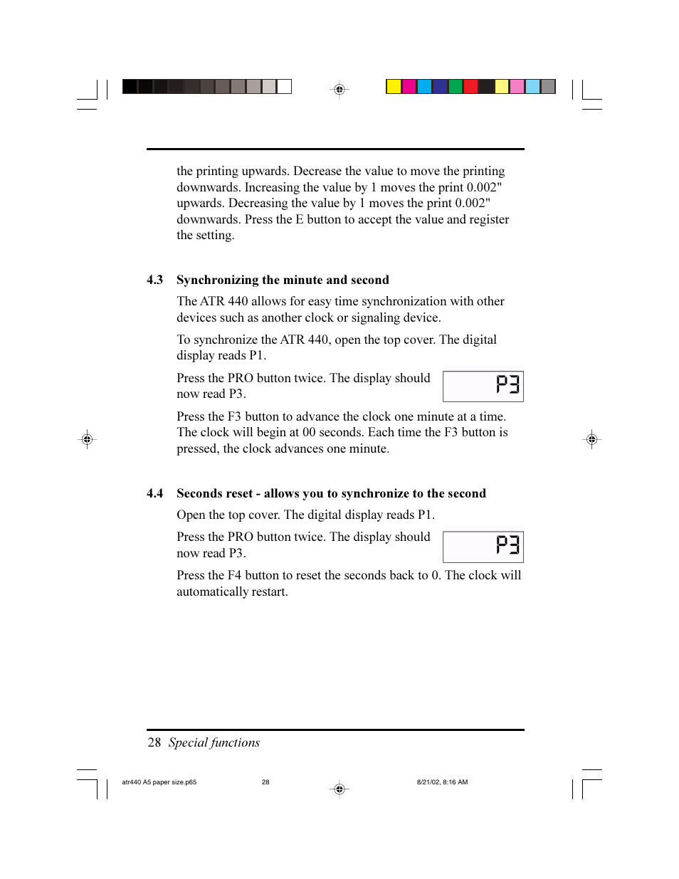 Acroprint ATR440 Payroll Recorder User Manual | Page 28 / 36