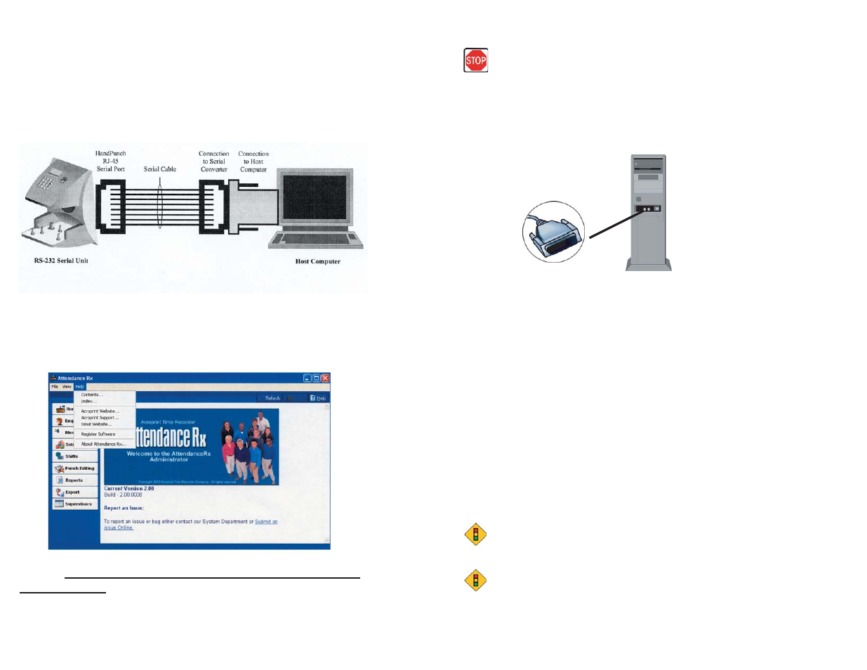 Installing the handpunch, Accessing the software user manual, Let’s get connected | Install and setup atrx software | Acroprint ATRx Biometric 1000 User Manual | Page 2 / 6