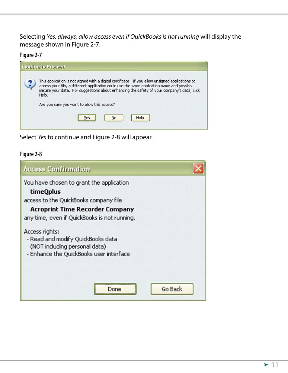 Acroprint QuickBooks Integration Instructions (software version 3.x) User Manual | Page 11 / 30