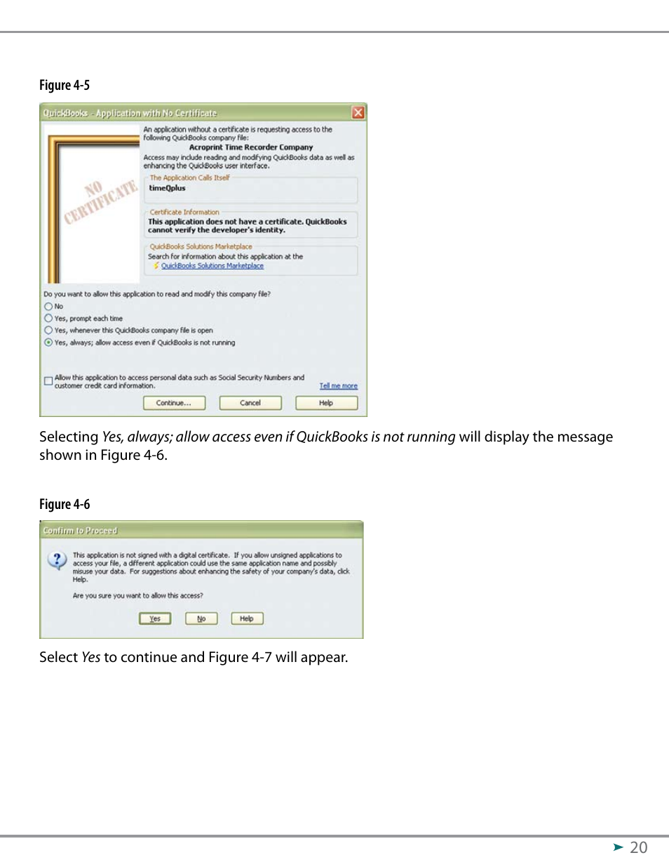 Acroprint QuickBooks Integration Instructions (software version 3.x) User Manual | Page 20 / 30