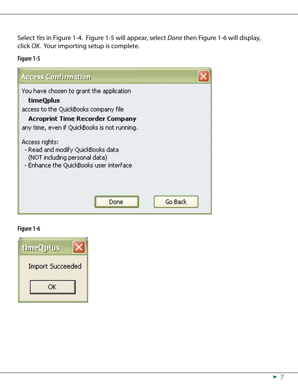 Acroprint QuickBooks Integration Instructions (software version 3.x) User Manual | Page 7 / 30