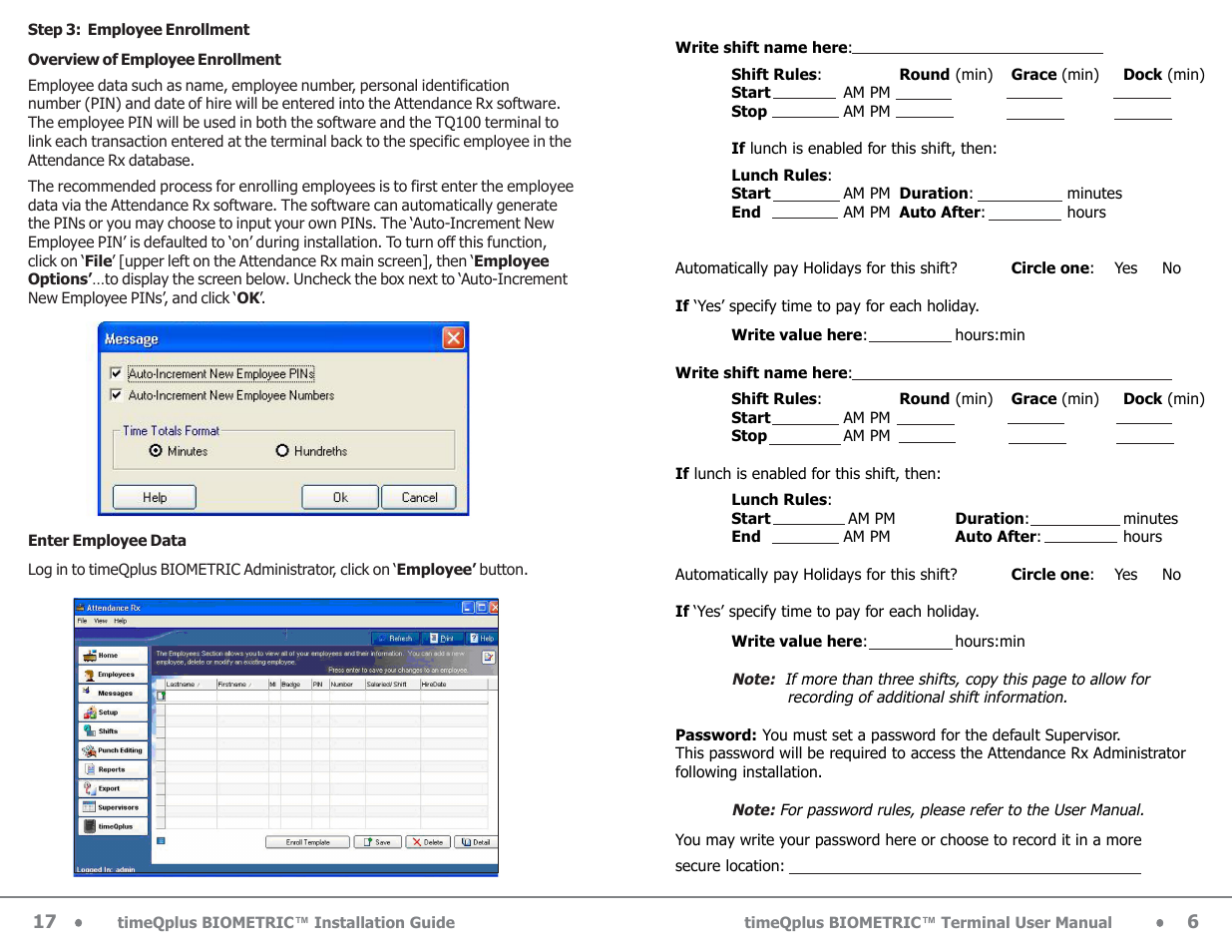 Acroprint timeQplus Biometric (V2) Installation User Manual | Page 18 / 24