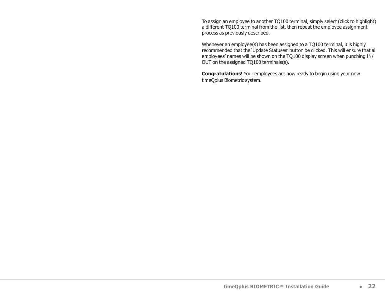Acroprint timeQplus Biometric (V2) Installation User Manual | Page 2 / 24
