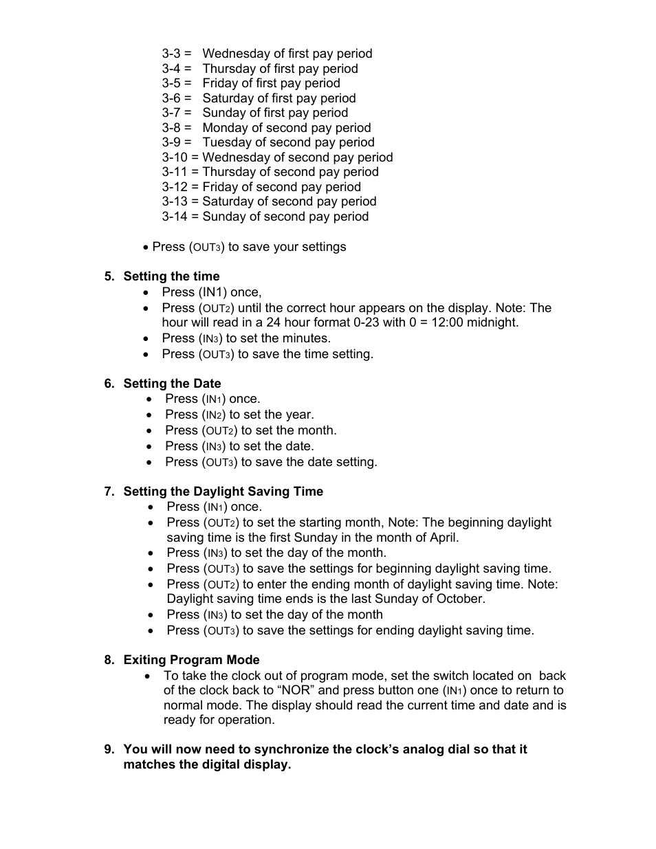Acroprint ATR120 Time Clock User Manual | Page 2 / 3