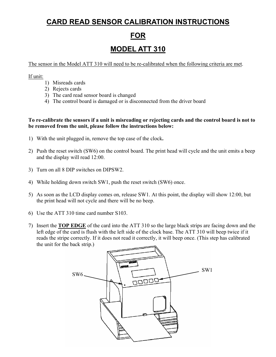 Acroprint ATT310 Totalizing Time Recorder User Manual | 2 pages