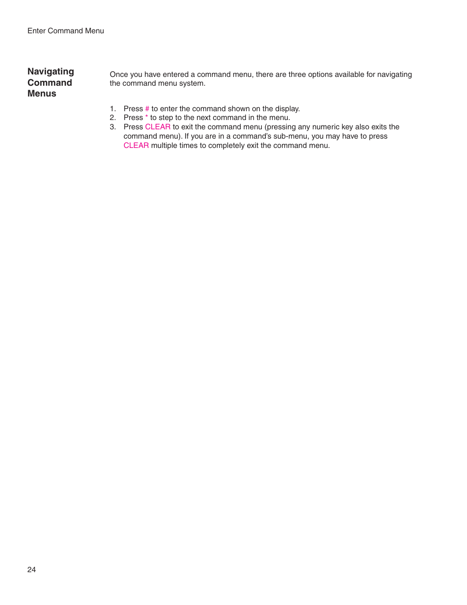 Navigating command menus | Acroprint HandPunch 2000 User Manual | Page 25 / 62