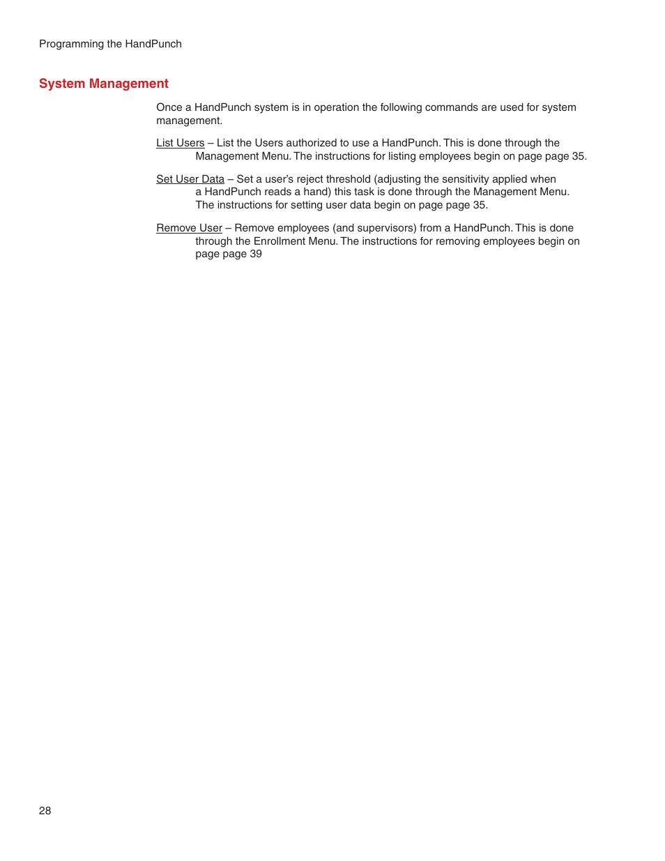 Acroprint HandPunch 2000 User Manual | Page 29 / 62