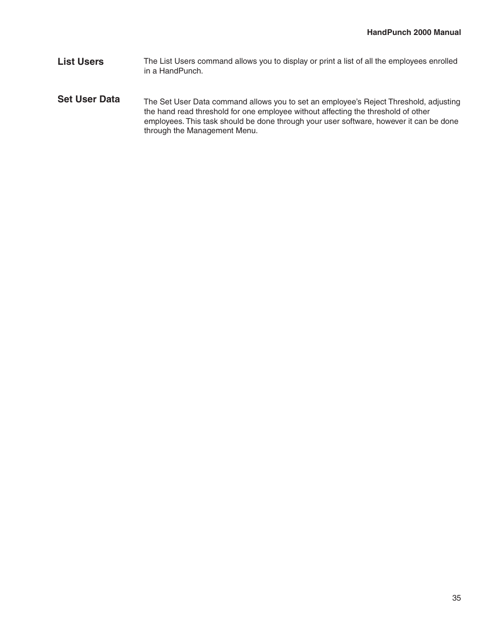 Acroprint HandPunch 2000 User Manual | Page 36 / 62
