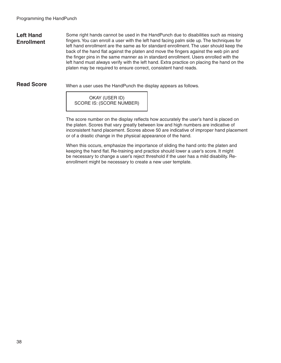 Acroprint HandPunch 2000 User Manual | Page 39 / 62
