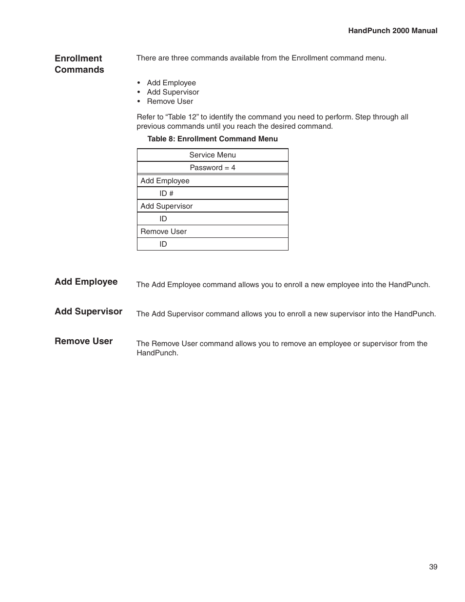 Acroprint HandPunch 2000 User Manual | Page 40 / 62