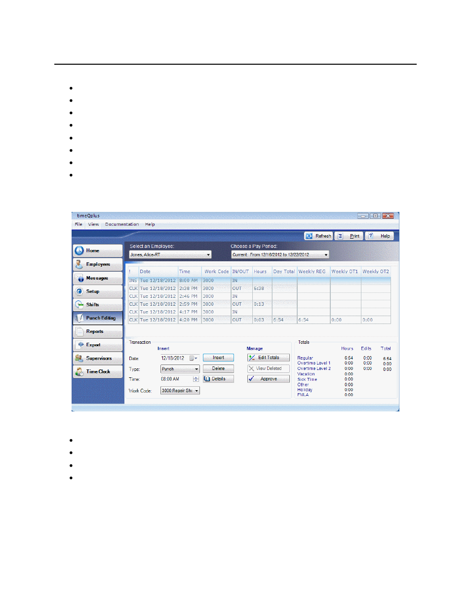 Punch editing | Acroprint timeQplus (software version 4.x and above) User Manual | Page 28 / 88