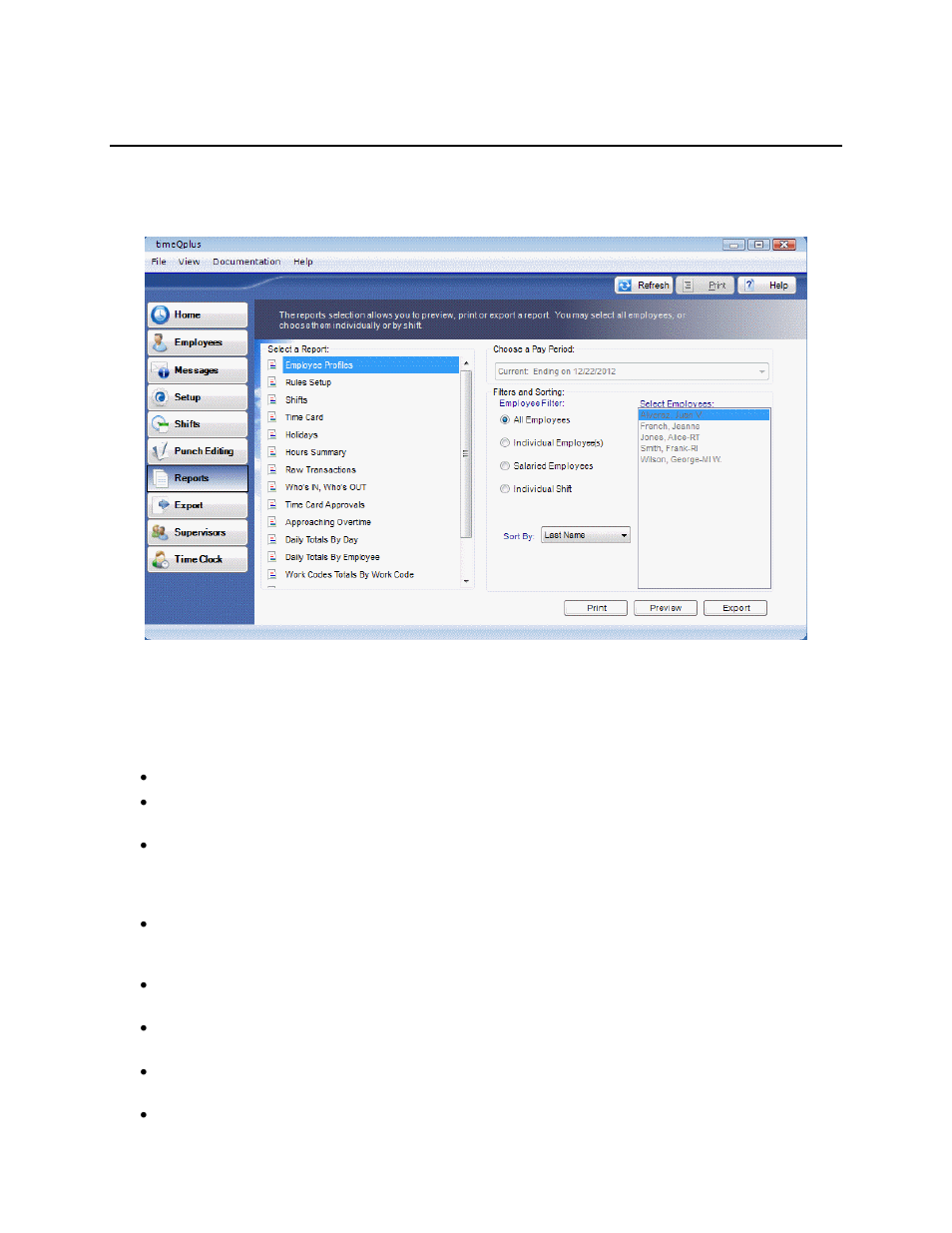 Reports | Acroprint timeQplus (software version 4.x and above) User Manual | Page 32 / 88