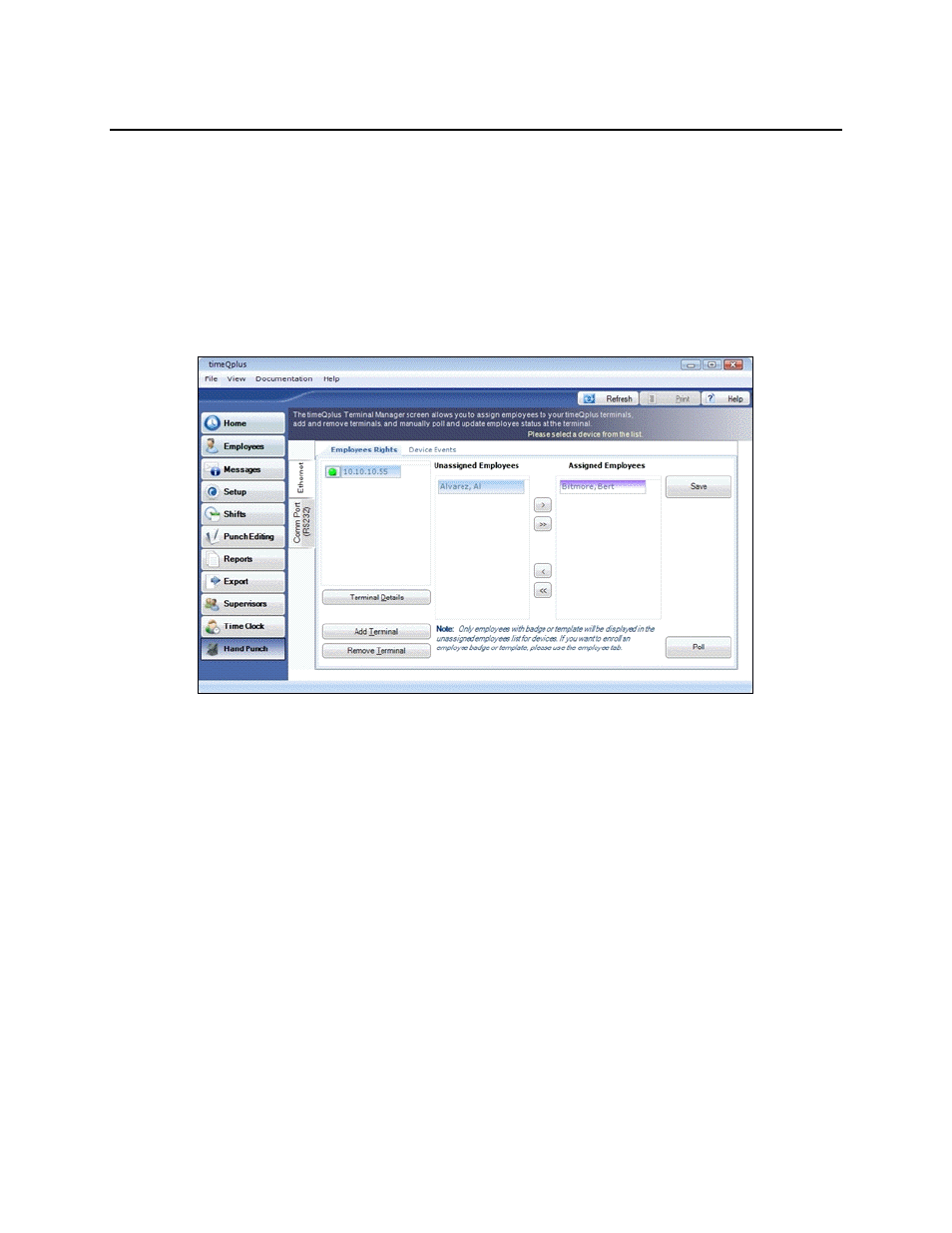 Hand punch | Acroprint timeQplus (software version 4.x and above) User Manual | Page 67 / 88
