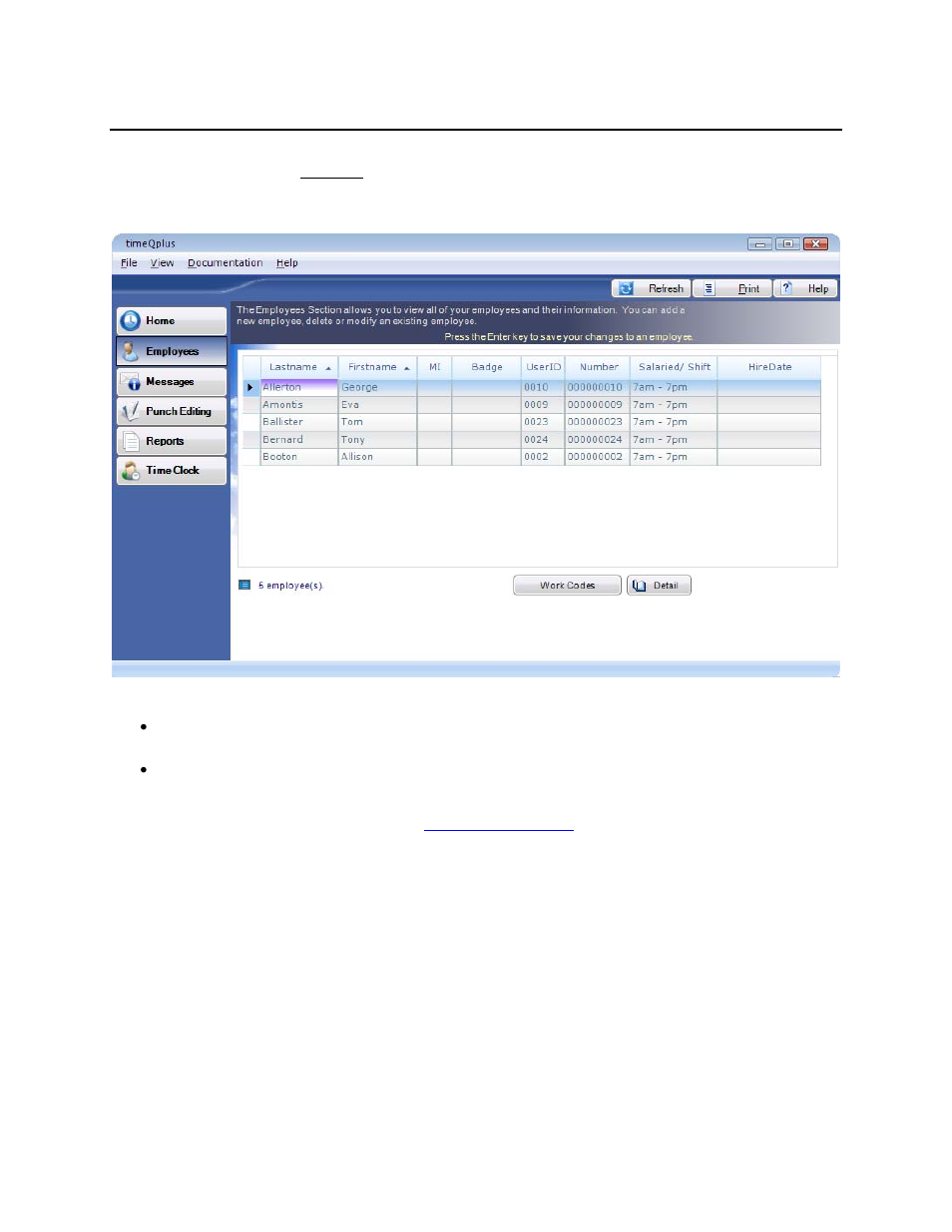 Employees | Acroprint timeQplus (software version 4.x and above) User Manual | Page 73 / 88