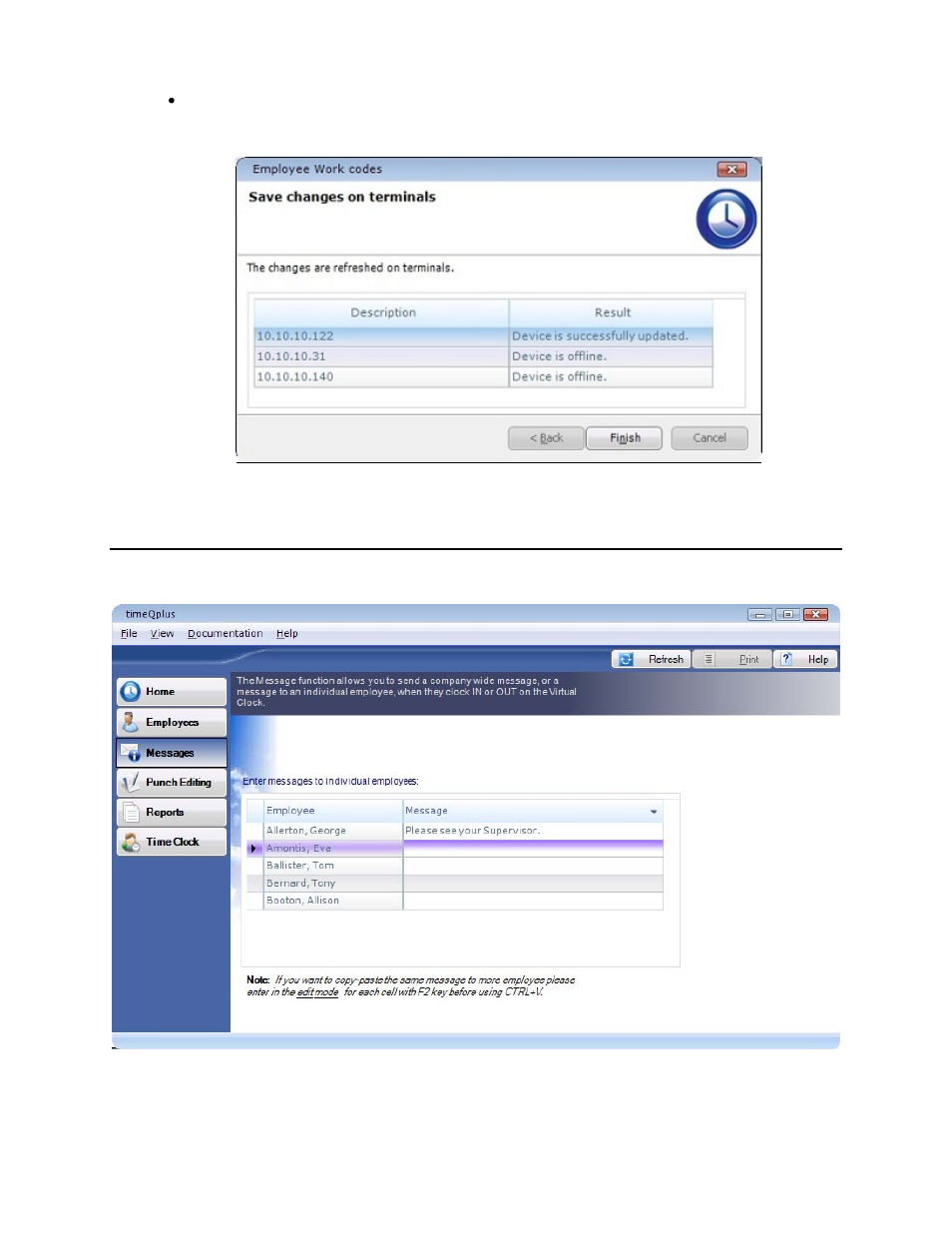 Messages | Acroprint timeQplus (software version 4.x and above) User Manual | Page 77 / 88