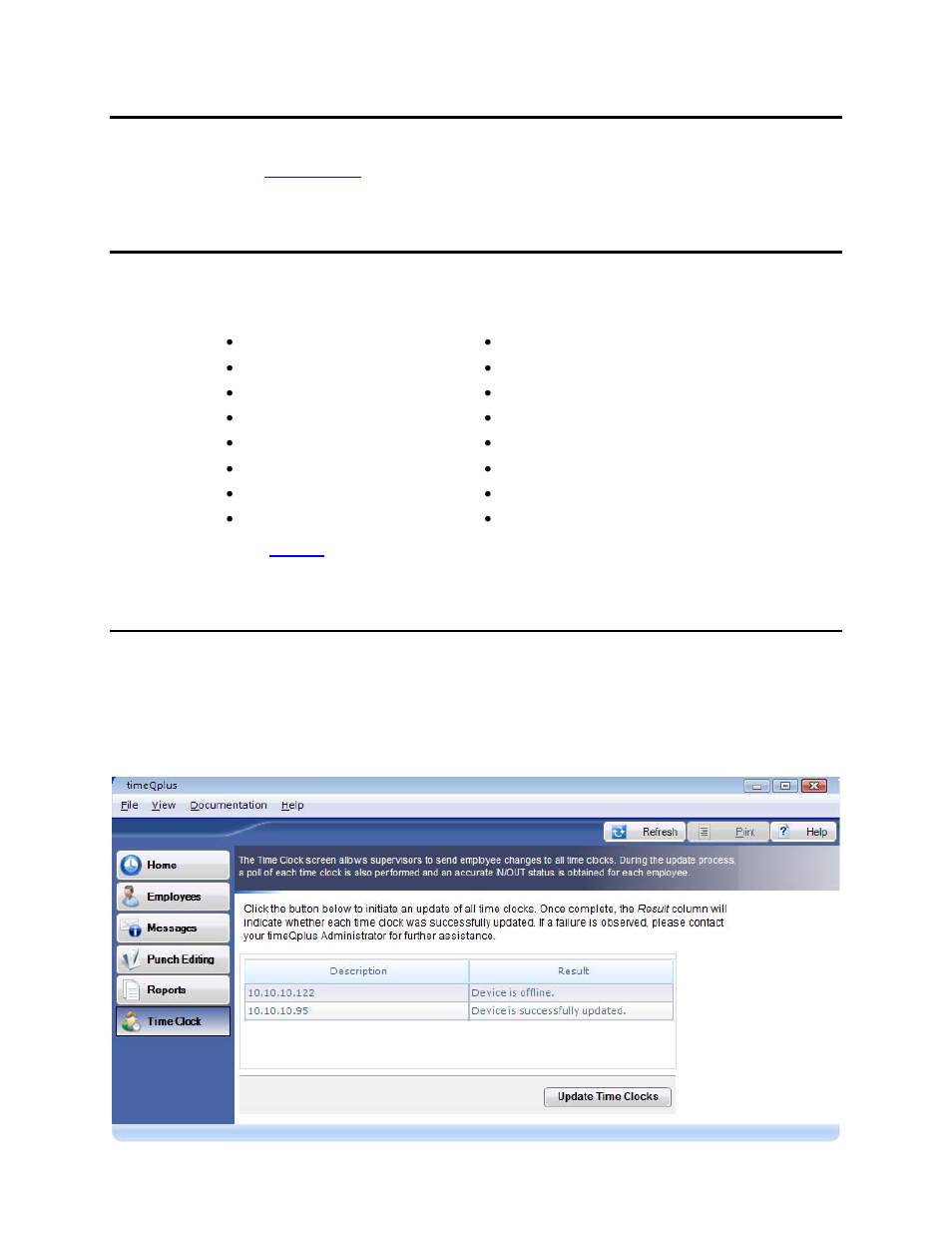 Punch editing, Reports, Time clock | Acroprint timeQplus (software version 4.x and above) User Manual | Page 78 / 88