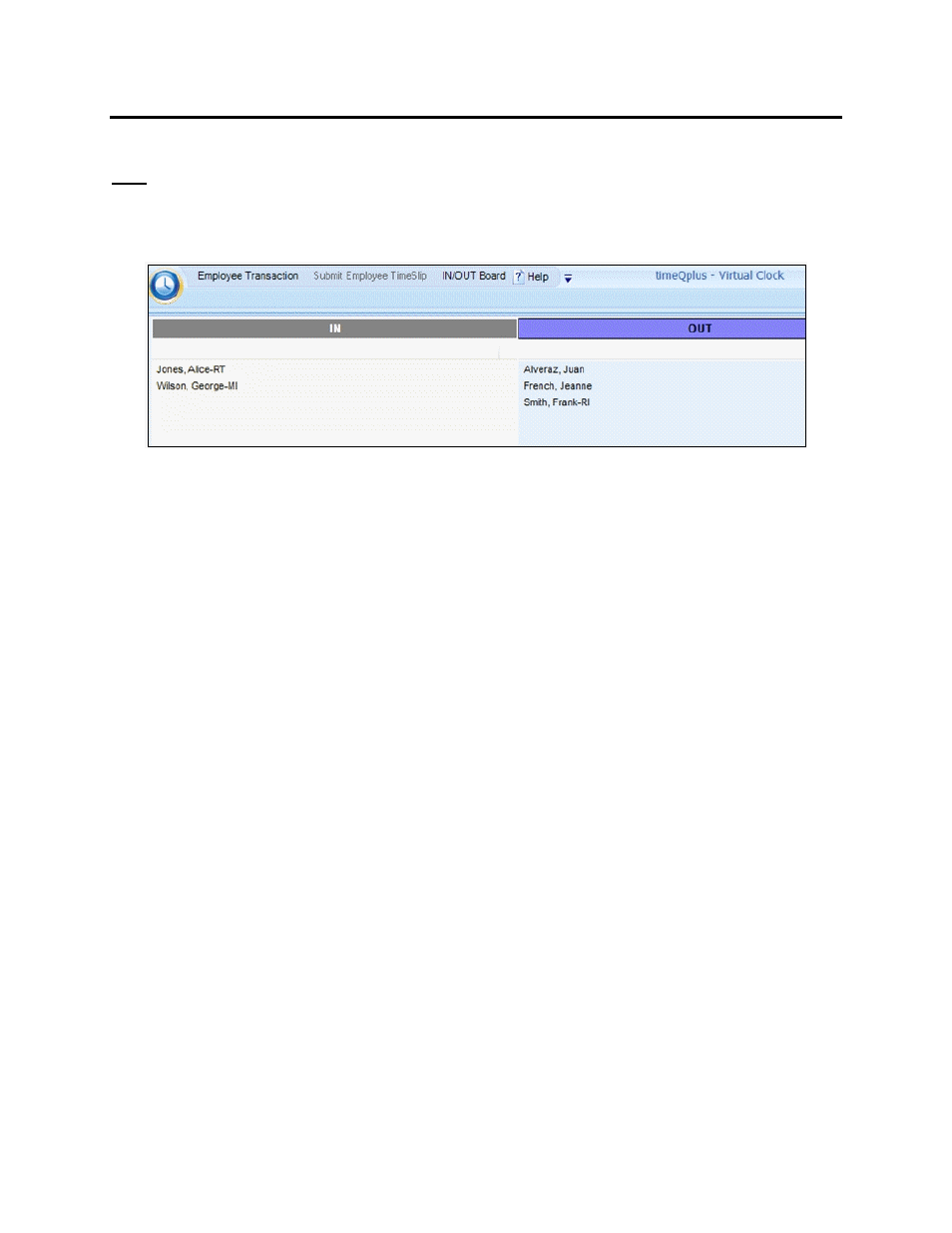 In/out board | Acroprint timeQplus (software version 4.x and above) User Manual | Page 82 / 88