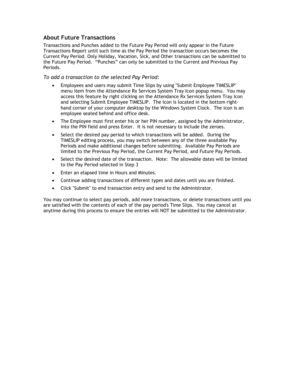 Acroprint Attendance Rx User Manual | Page 24 / 60