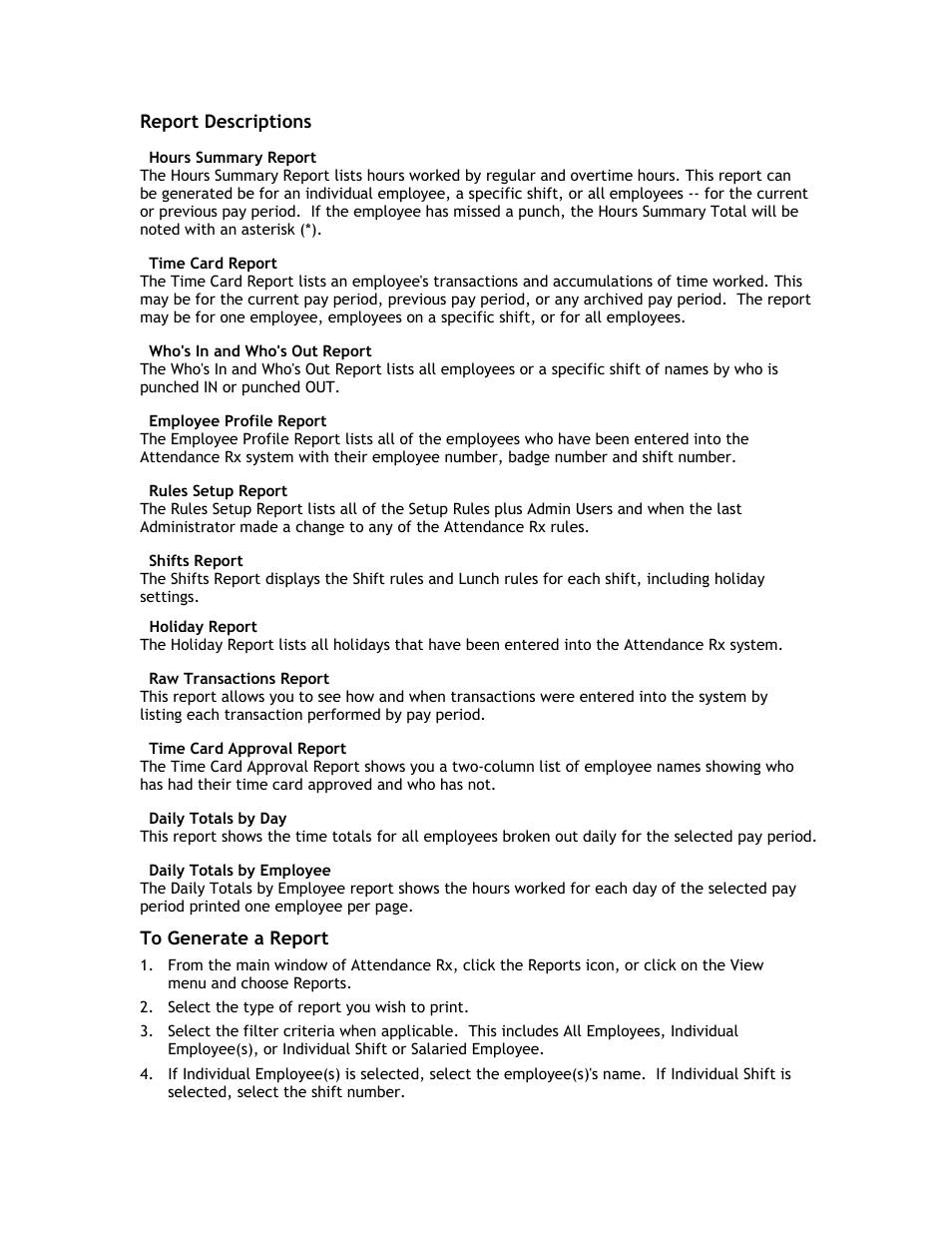 Acroprint Attendance Rx User Manual | Page 26 / 60