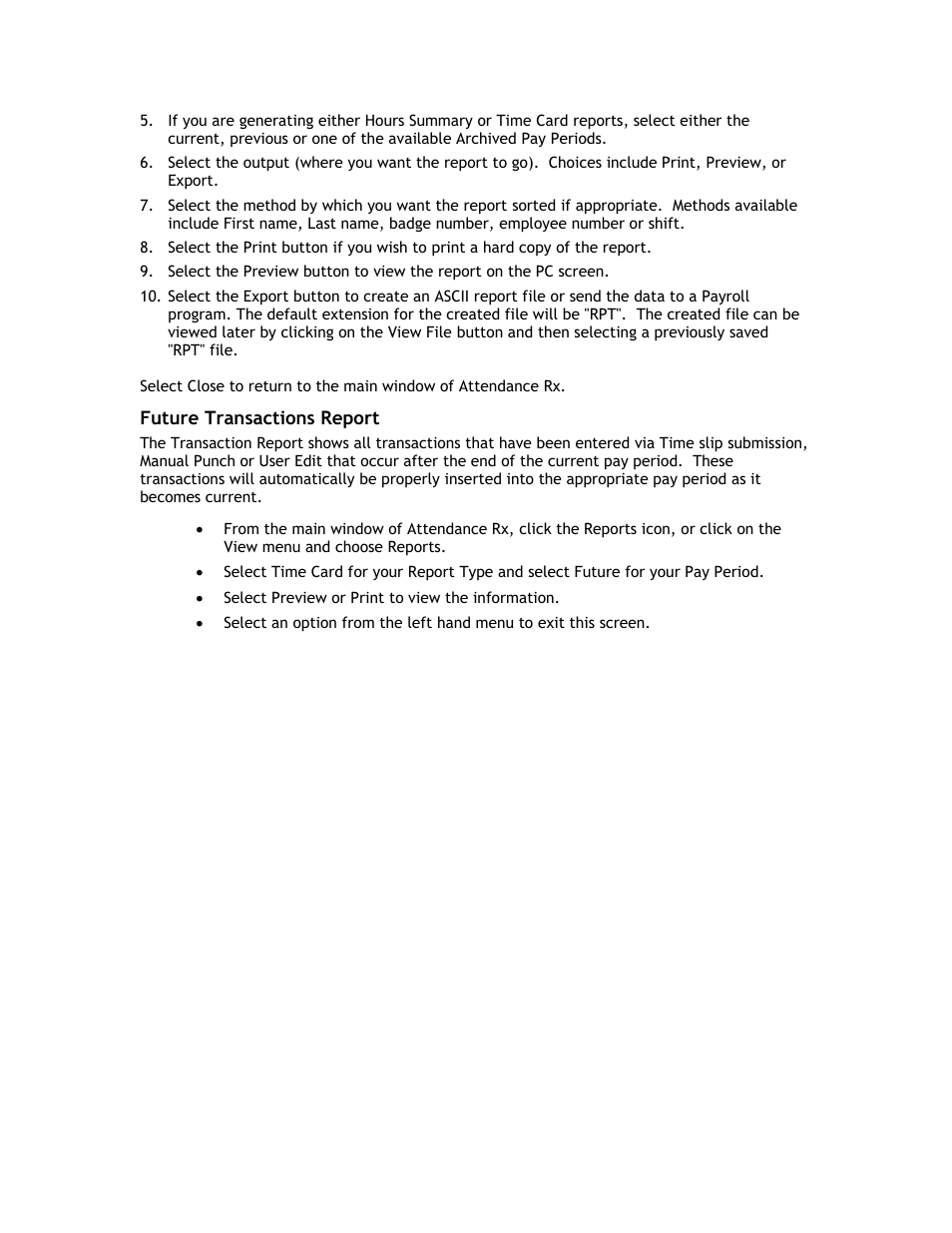 Acroprint Attendance Rx User Manual | Page 27 / 60