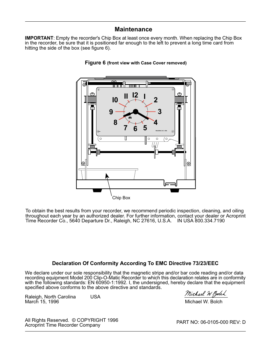 Acroprint 200 Clip-O-Matic User Manual | Page 4 / 4