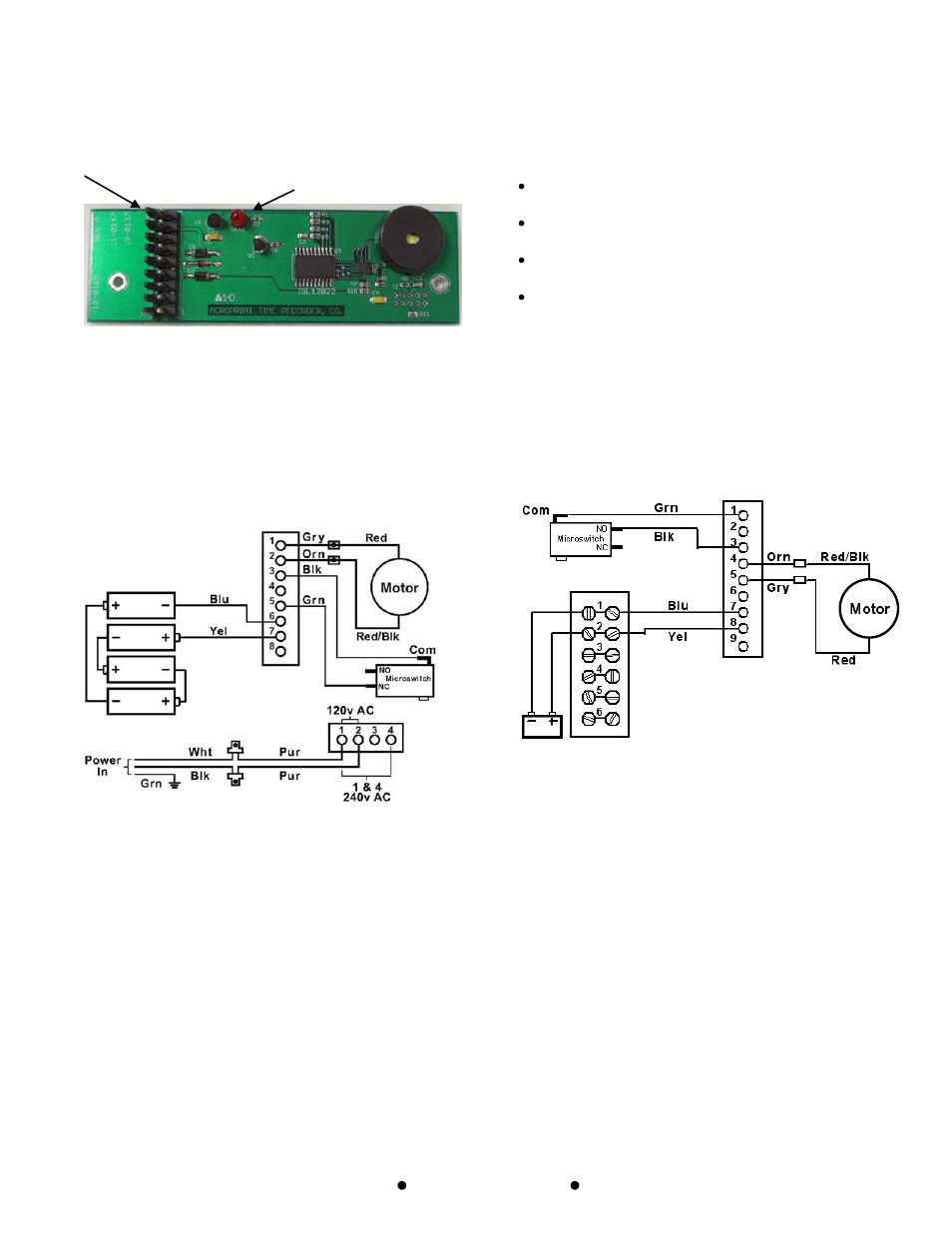 Battery powered clock user instructions | Acroprint BP125 "BOSS" User Manual | Page 2 / 2