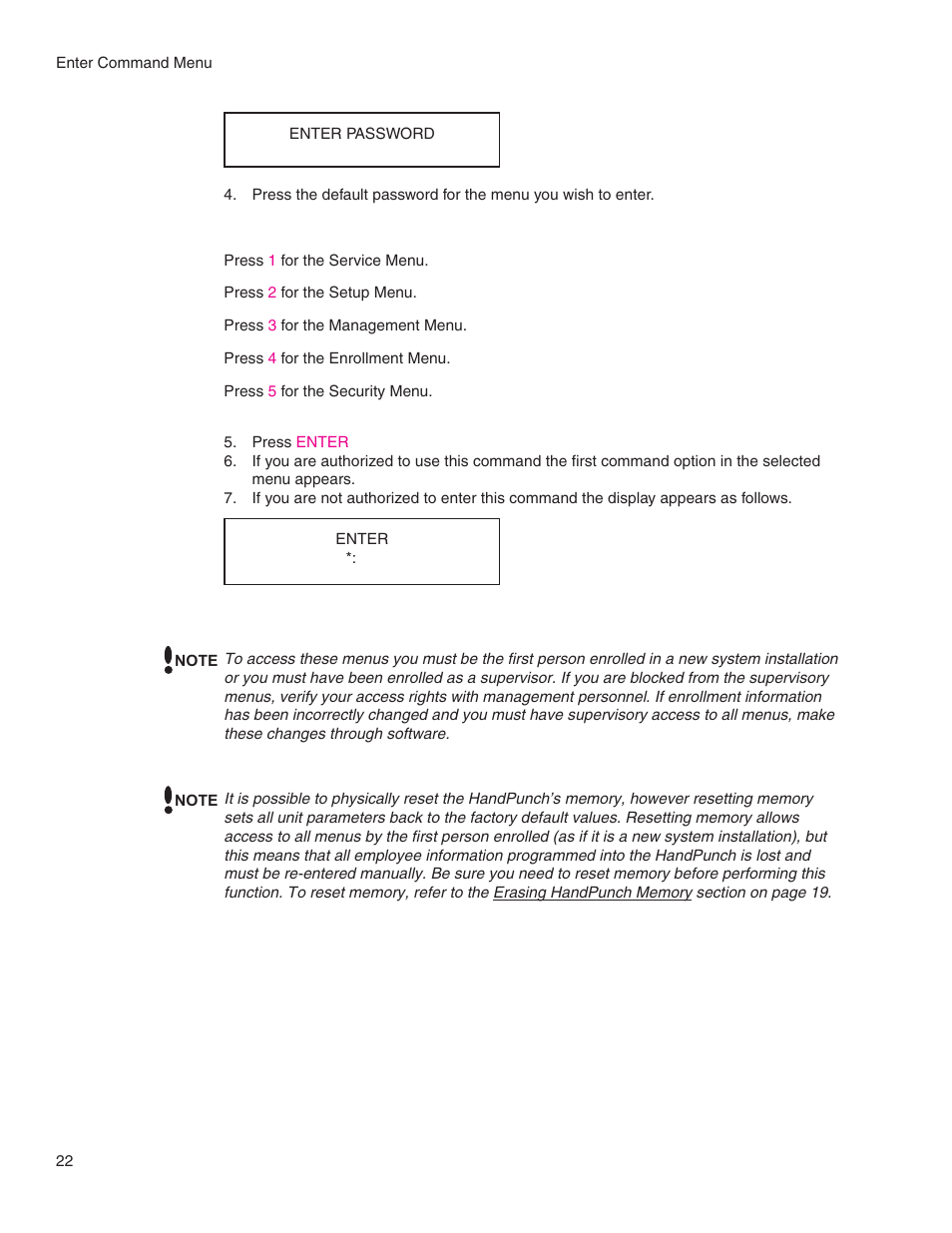 Acroprint HandPunch 1000 User Manual | Page 24 / 60