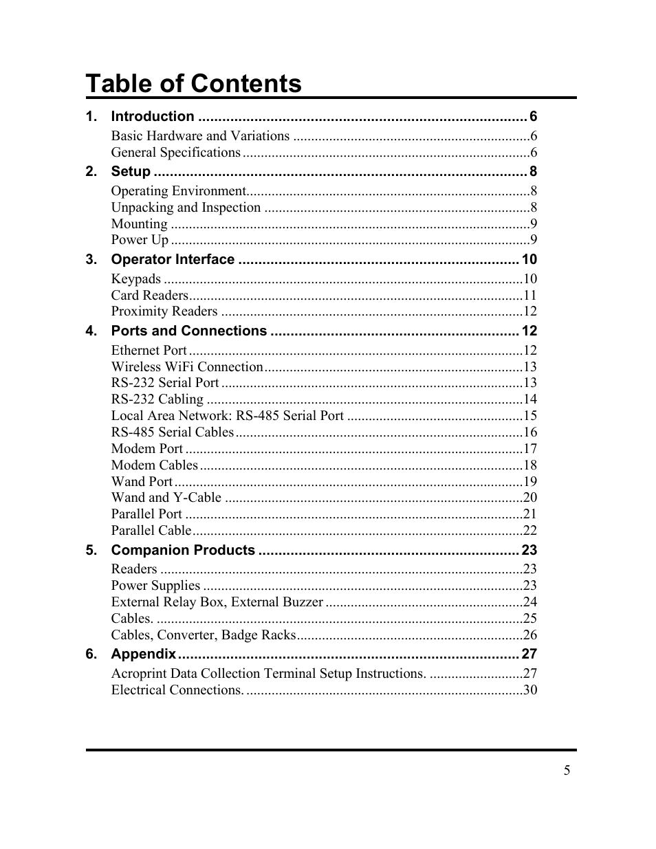 Acroprint DC7000 User Manual | Page 5 / 36