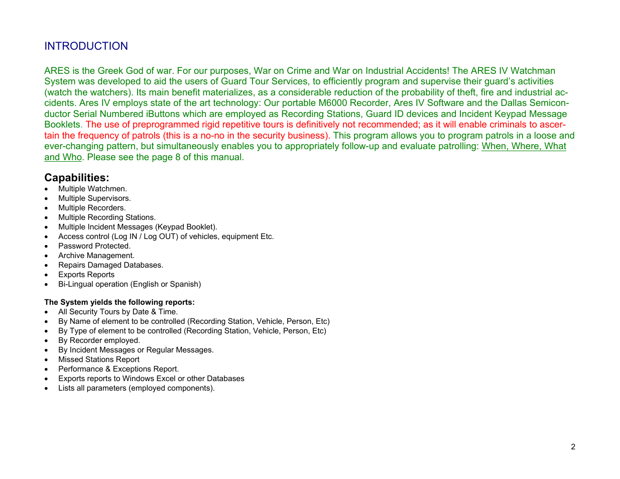 Acroprint ARES Express User Manual | Page 2 / 39