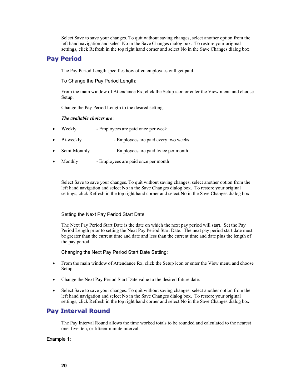 Acroprint Attendance Rx User Manual | Page 20 / 61