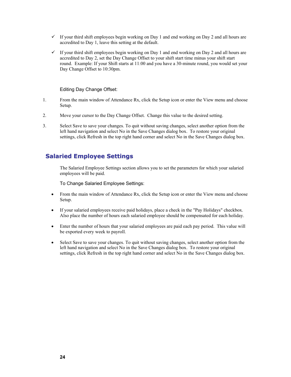 Acroprint Attendance Rx User Manual | Page 24 / 61
