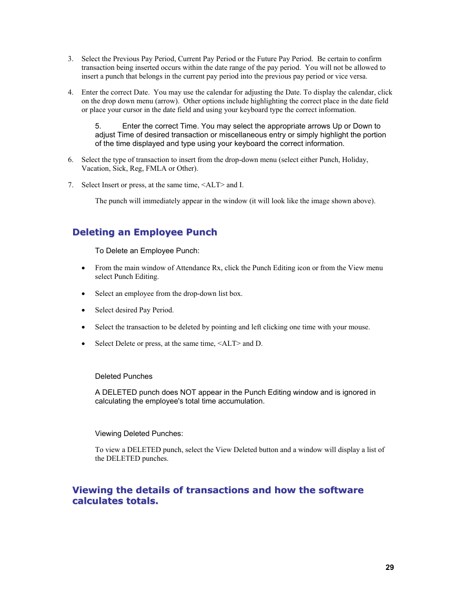 Acroprint Attendance Rx User Manual | Page 29 / 61