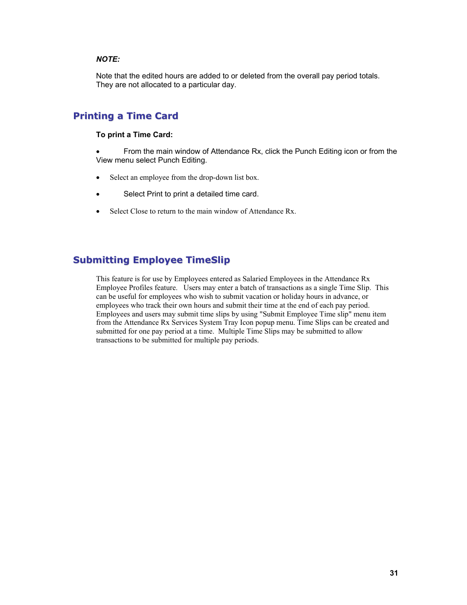 Acroprint Attendance Rx User Manual | Page 31 / 61