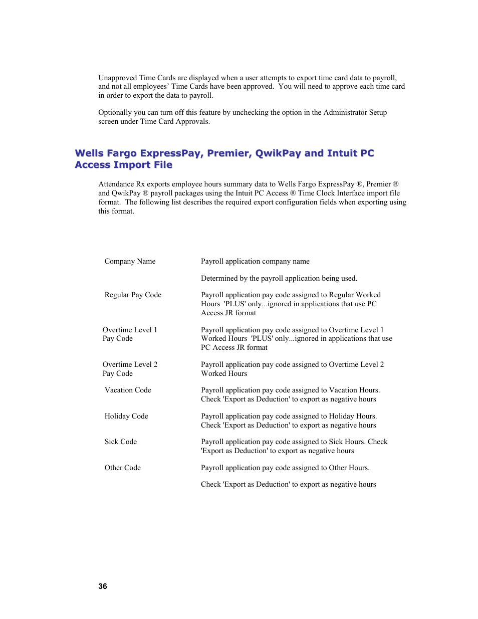 Acroprint Attendance Rx User Manual | Page 36 / 61