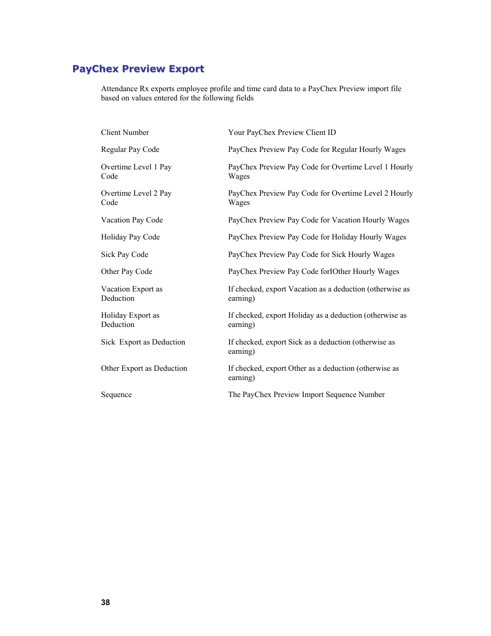 Acroprint Attendance Rx User Manual | Page 38 / 61
