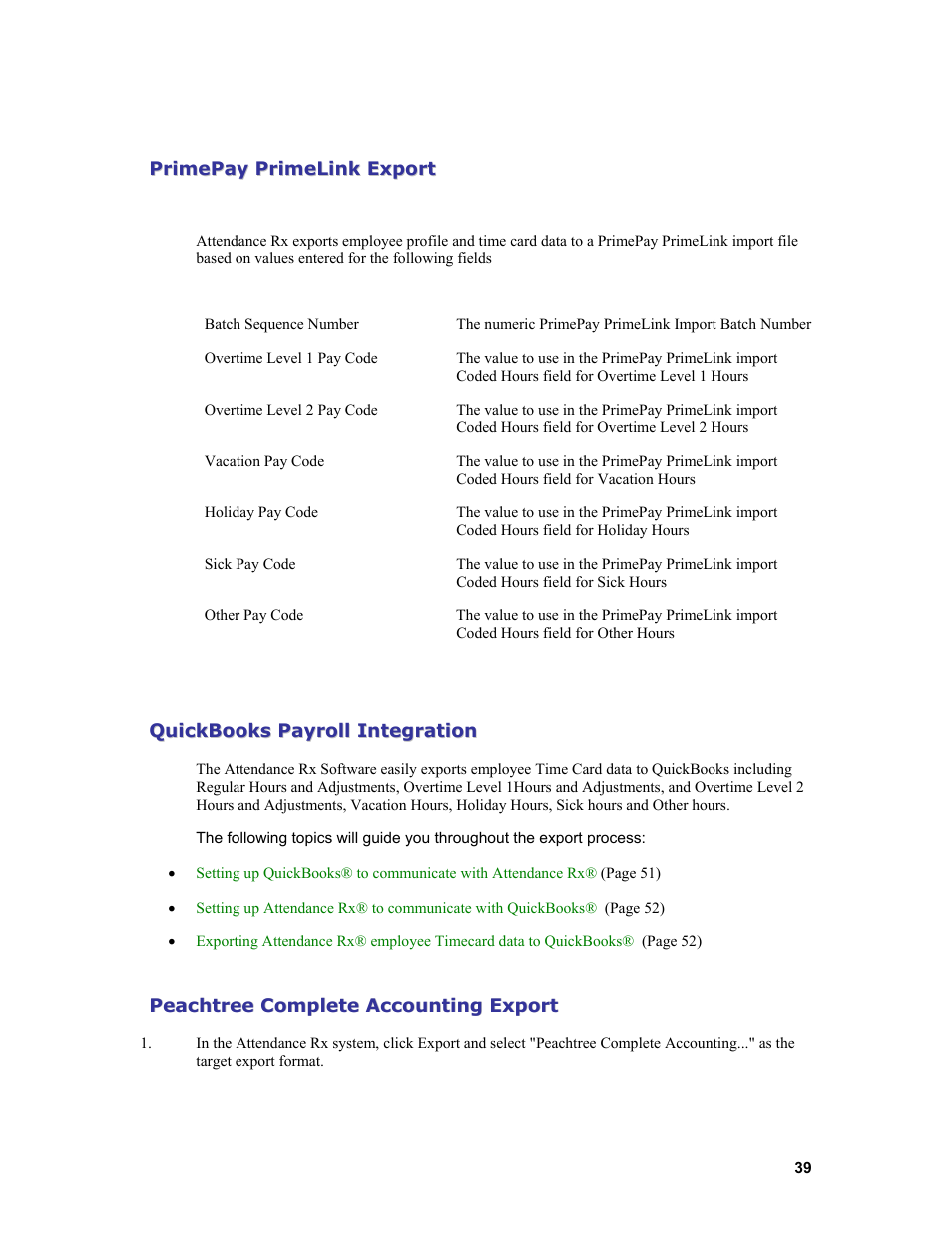 Acroprint Attendance Rx User Manual | Page 39 / 61