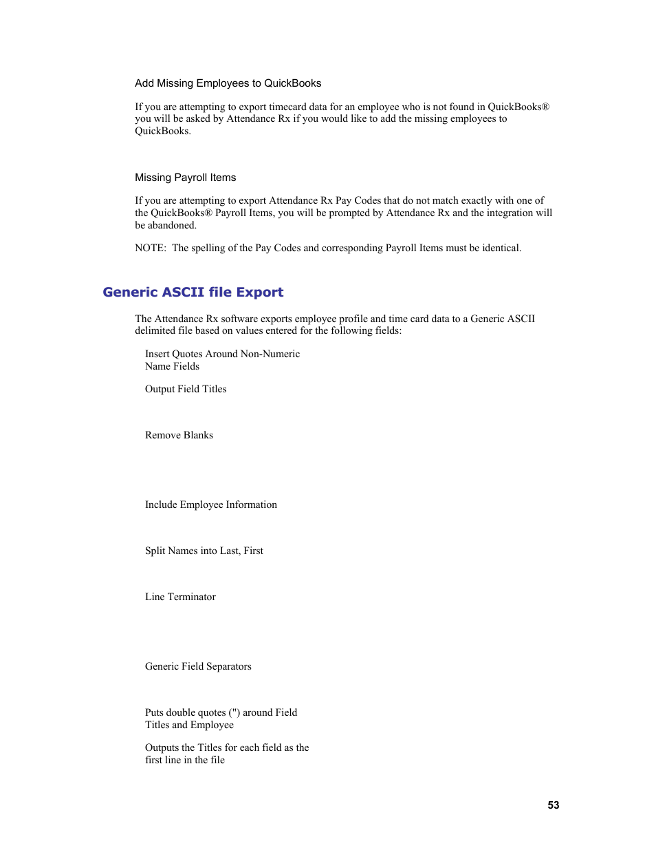Acroprint Attendance Rx User Manual | Page 53 / 61