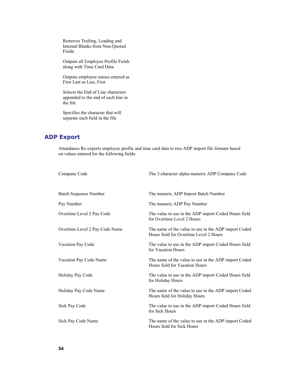 Acroprint Attendance Rx User Manual | Page 54 / 61