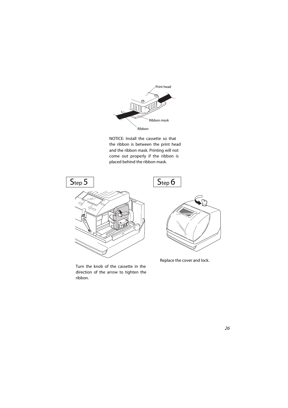 Replacing the ribbon cassette s | Acroprint ES700 Electronic Time Recorder User Manual | Page 31 / 34
