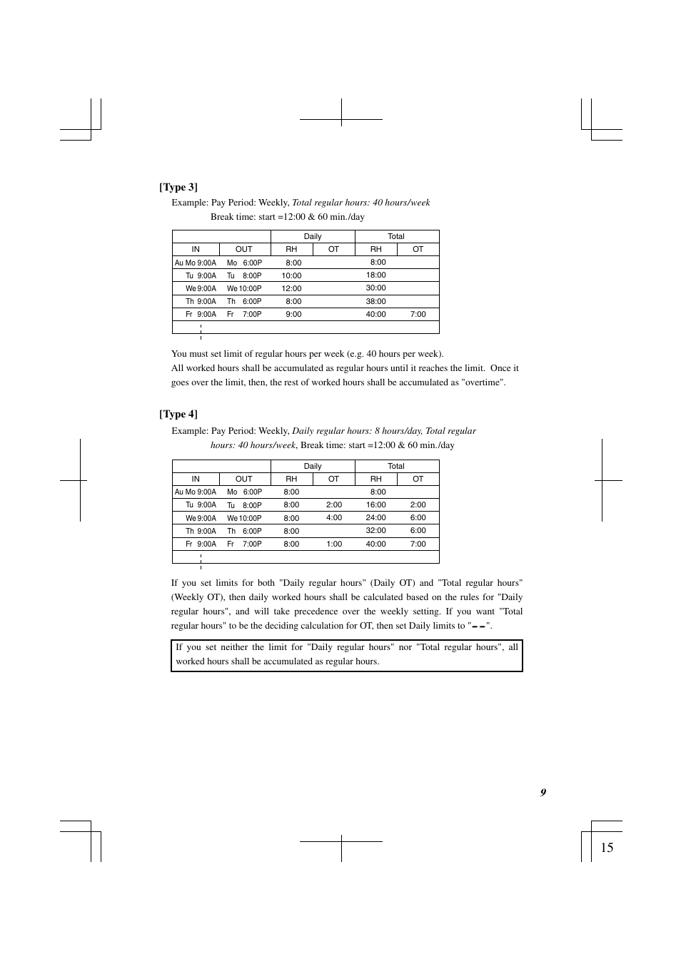 Acroprint ES1000 Totalizing Payroll Recorder User Manual | Page 15 / 76